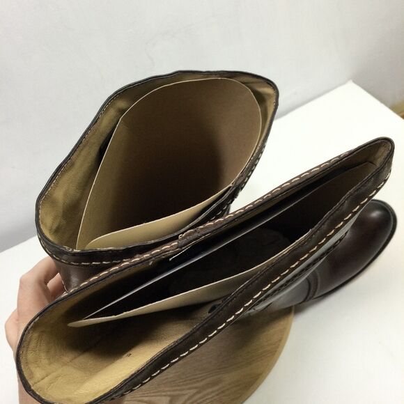 FRYE Womens Jane 14L Stitch AFG Leather Casual Dress Boot Dark Brown Size 10 NWB - Picture 10 of 14